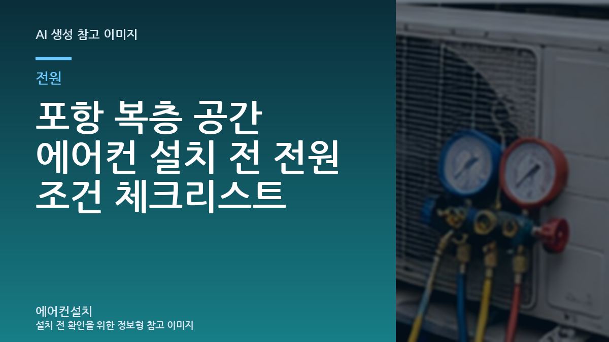 포항 복층 공간 에어컨 설치 전 전원 조건 체크리스트